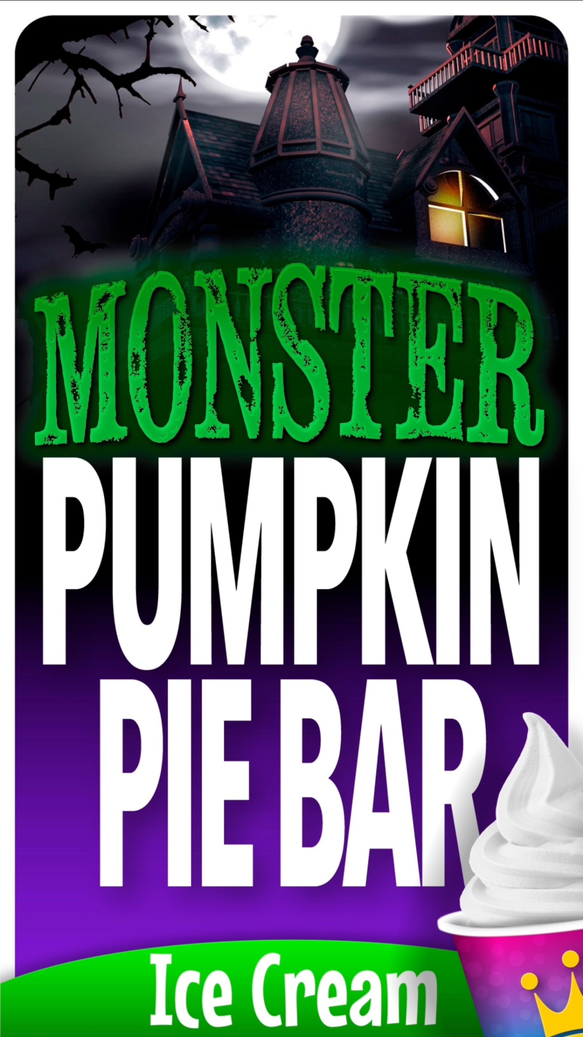 Cool King® “Monster Pumpkin Pie Bar” Ice Cream